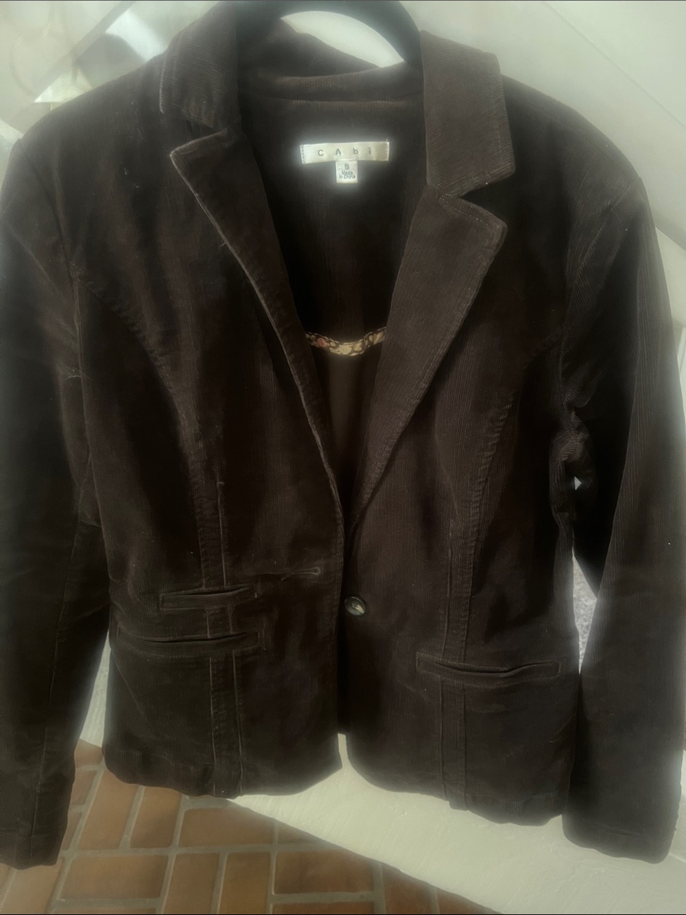 CAbi Women's Brown Corduroy Blazer